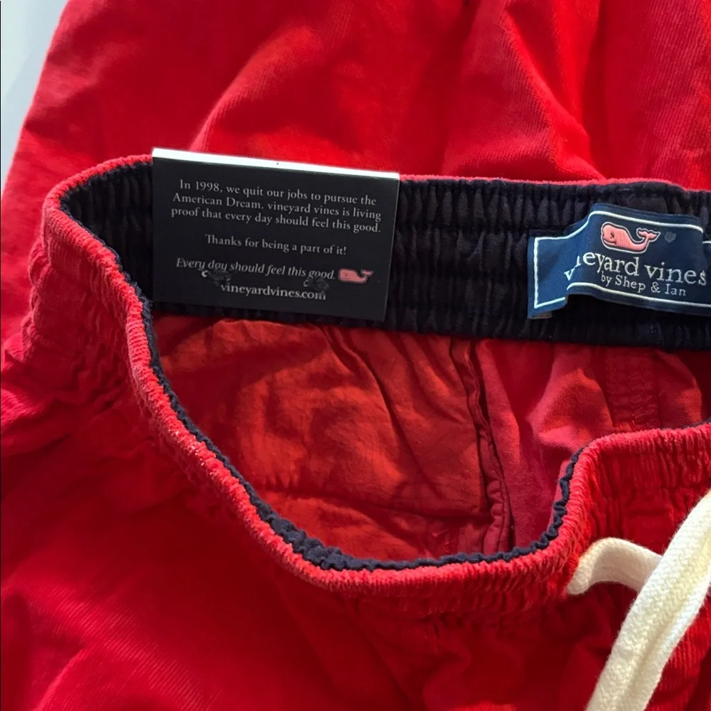 Vineyard Vines Red Jetty Corduroy Pants Size M NWT RED VELVET VINEYARD VINES